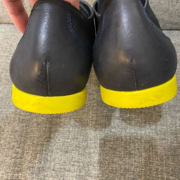CAMPER Navy Blue Yellow Leather Loafers Men’s Size 45 main image 6